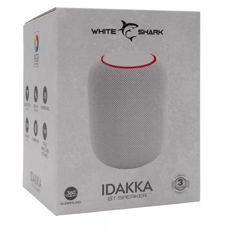 Głośnik przenośny White Shark GBT-619 Idakka biały