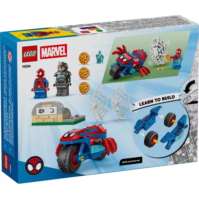 LEGO MARVEL 11206 Spidey na motocyklu kontra Rhino