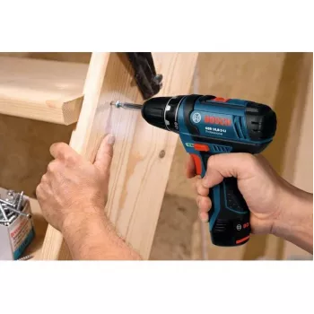 Bosch GSR 10,8-2-LI Professional Keyless Czarny, Niebieski, Czerwony