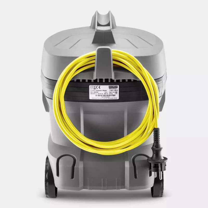 Odkurzacz bębnowy Karcher AG T 11/1 Classic — odkurzacz na sucho, pojemność zbiornika 11 L, 850 W, 23,5 kPa, wąż 2 m, rura teleskopowa