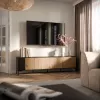 Cama MERCI szafka RTV 200 x 40 x 54 cm czarny/dąb artisan