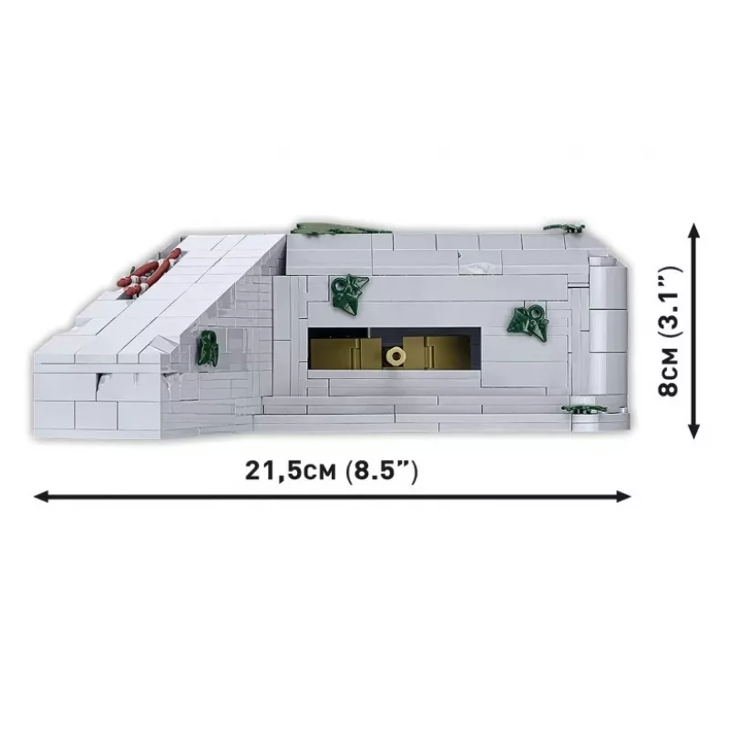 Zestaw konstrukcyjny Cobi German Bunker Regelbau 667/642 model COBI-3136 – szczegółowy zestaw klocków
