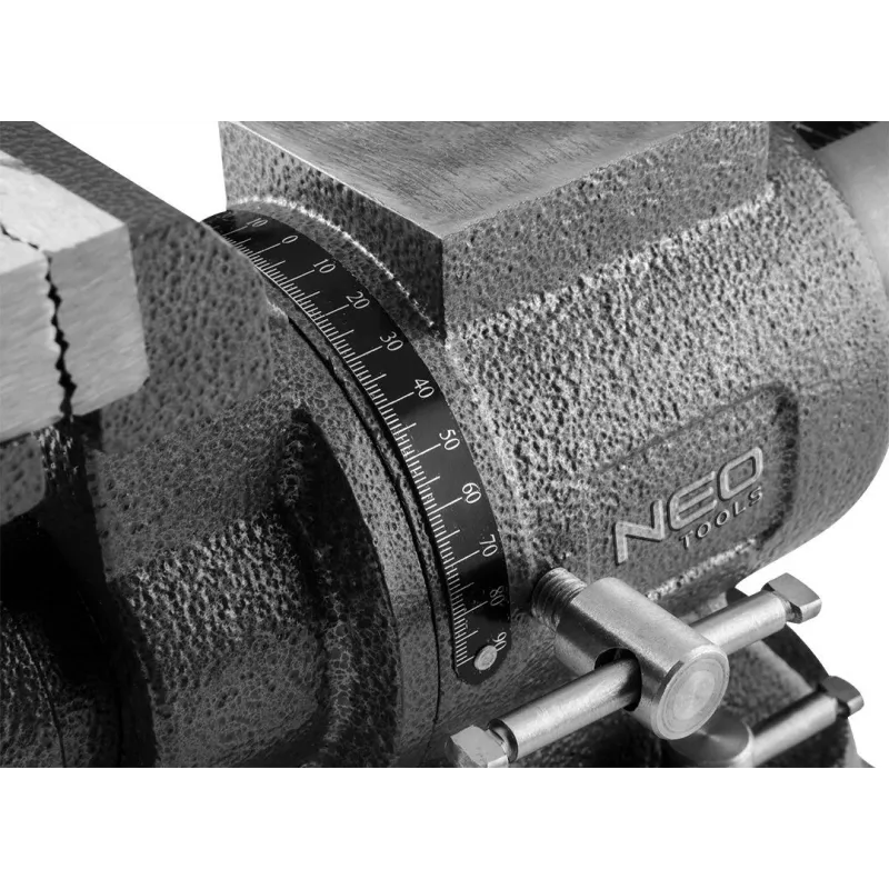 Obrotowe imadło ślusarskie NEO tools 100 mm 360° – imadło warsztatowe do prac ślusarskich, model 35-030