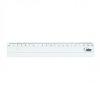 Linijka Forpus, plastikowa, przezroczysta, 20 cm 1225-020
