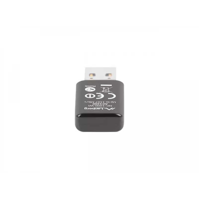 Bezprzewodowa karta sieciowa USB LANBERG NC-1200-WI, WLAN USB 2.0, 2x anteny wewnętrzne 2 dBi, do 5000 Mbit/s