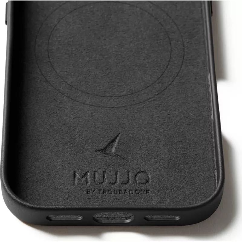 Mujjo Full Leather Case MagSafe etui do iPhone 17 Czarny