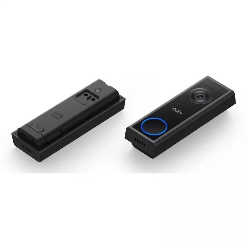 Wideodomofon Eufy C31 2K z obsługą MicroSD, 2560×1440, 6500 mAh, przewodowy i bezprzewodowy, czarny