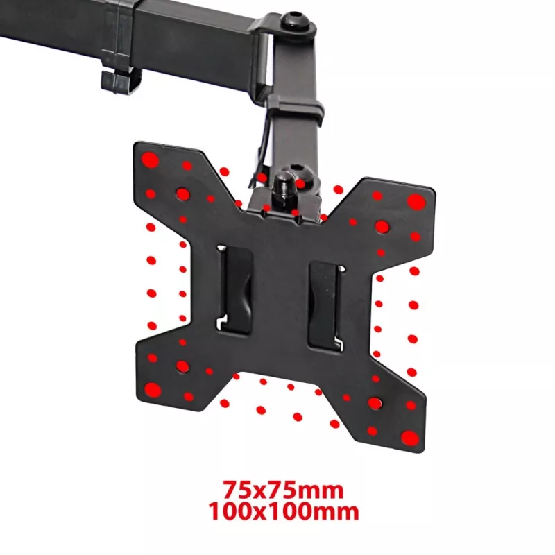 Esperanza ERW018 uchwyt biurkowy na dwa monitory 10-27'' do 8 kg
