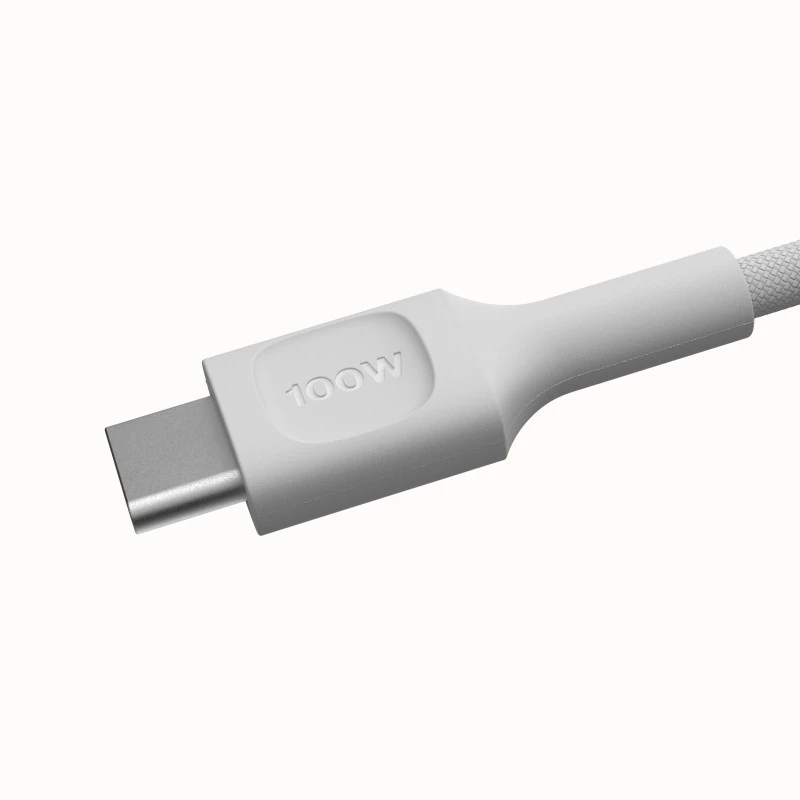Kabel USB-C-USB-C PowerStream 100W pleciony 1,2m biały