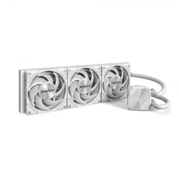 Chłodzenie wodne Montech HyperFlow Silent AiO - 360 mm, białe