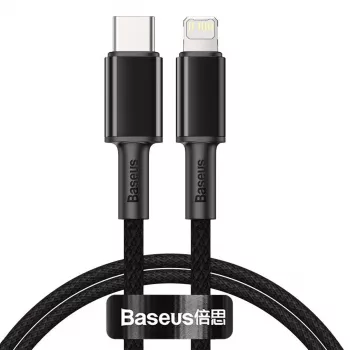 Baseus High Density Braided kabel Type-C to Lightning, PD, 20W, 1m (czarny)