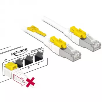 Kabel sieciowy DeLOCK 85330 RJ-45 Cat6a 0.5m biały