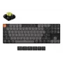 Klawiatura mechaniczna Keychron K1X-A4 80% QWERTY angielska, USB + Bluetooth, 87 klawiszy, podświetlenie LED, szary