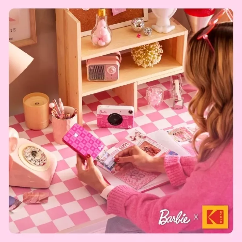 Barbie x Kodak STEP Slim Przenośna Drukarka Zdjęć Kolor ZINK 2x3'' 1ppm, Bluetooth, Różowy