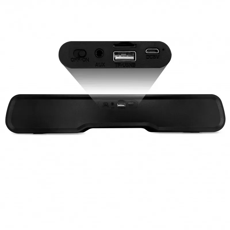 Głośniki MEDIA‑TECH Phantom MT3180 soundbar 450W RMS, 80W zasilany bateriami, Bluetooth, przewodowy i bezprzewodowy, czarny