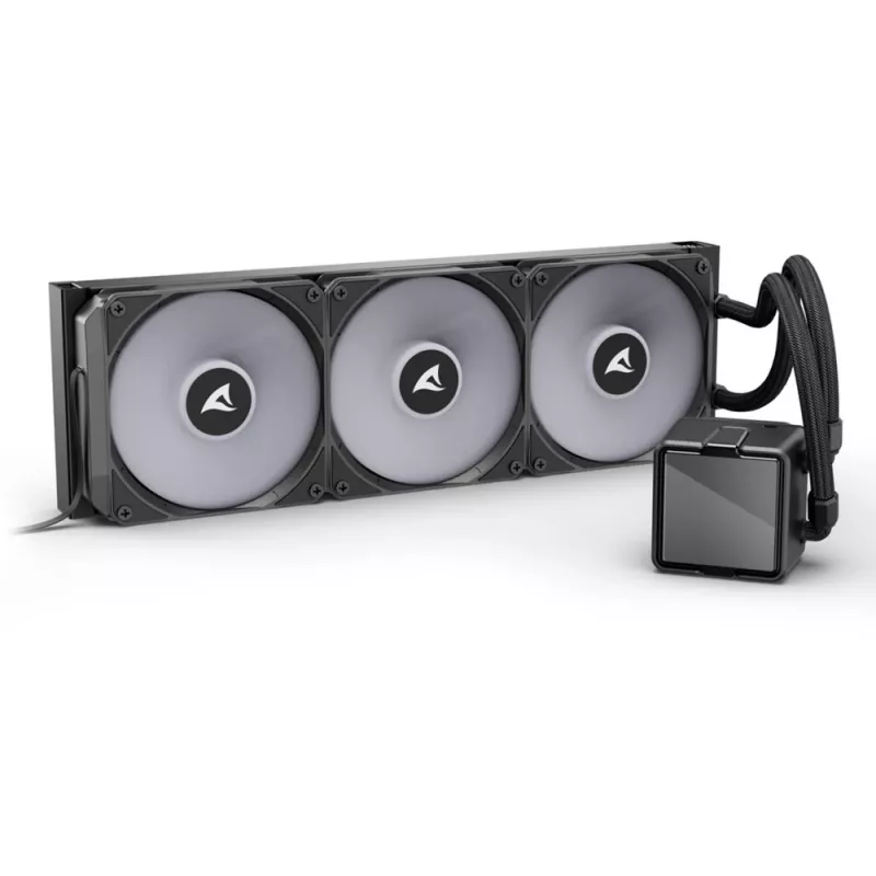 All-in-One Chłodzenie cieczą CPU Sharkoon S100 ARGB – Chłodnica 360 mm, Czarny