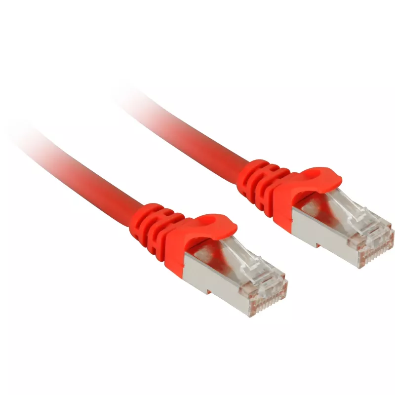 Kabel sieciowy Sharkoon Patch SFTP RJ-45 kat.7a 7,5 m czerwony