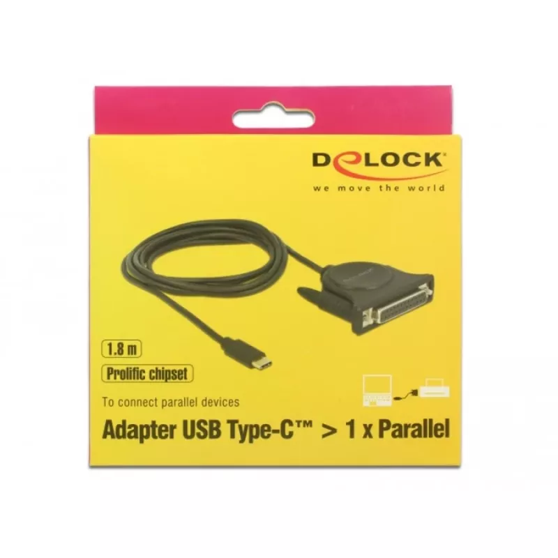 Kabel równoległy DeLOCK 62980 Czarny 1.8 m