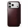 Etui na telefon Nomad Modern Leather Folio do iPhone 17 Pro Max — skóra, TPU, PC, aluminium, burgund, 16 cm (6,3 cala)