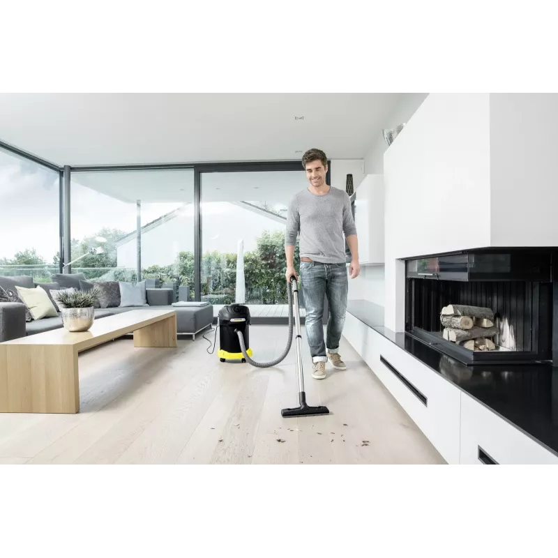 Odkurzacz do popiołu Karcher AD 4 Premium — 17 l, 600 W, bezworkowy, wąż metalowy, rura chromowana