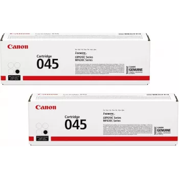 Kaseta z tonerem, oryginalny podwójny zestaw Canon 045, czarna (OP1242C002DP)