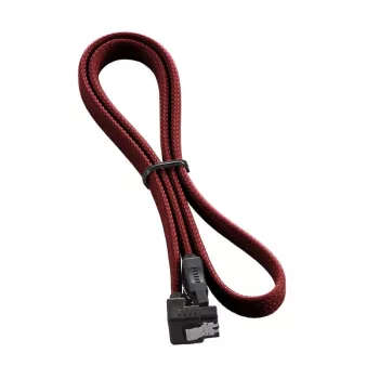 CableMod ModMesh - kabel SATA - Serial ATA 150/300/600 - SATA (W) kątowy w prawo do SATA (W) - 60 cm - krwista czerwień (CM-CAB-RSAT-N60KBR-R)
