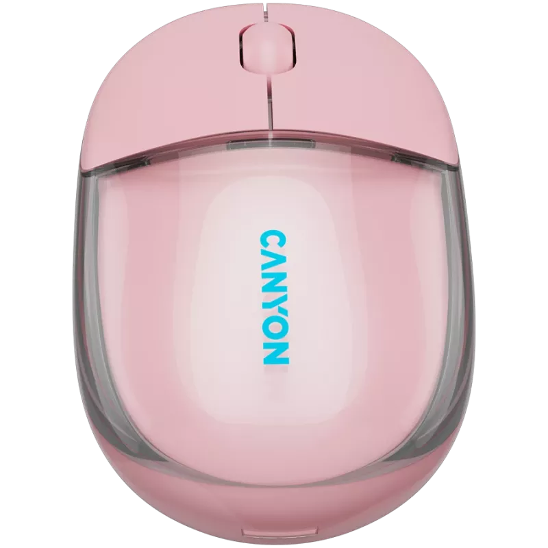 Mysz CANYON OnClick 24 BT/ Bezprzewodowa Przezroczysta/Różowa