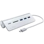 Satechi Type-C Aluminium USB Hub & Card Reader, Srebrny, ST-TCHCRS