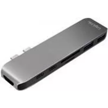 LOGILINK UA0302 LOGILINK- Hub wielofunkcyjny USB-C 7-w-1 z PD, aluminiowy, 100W