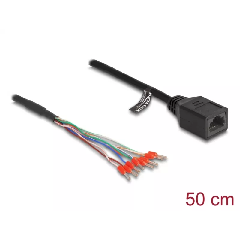 Kabel sieciowy DeLOCK 88005 RJ45 kat. 5e 0,5 m czarny