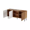 Komoda cama meble JUNGLE 152x40.5x74.5 cm — dąb wotan, czarne nogi, płyta wiórowa
