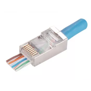 Wtyk przelotowy RJ45 STP Kat.5e Alantec WT116 opakowanie 100 szt., złącze ekranowane do kabli 8P8C
