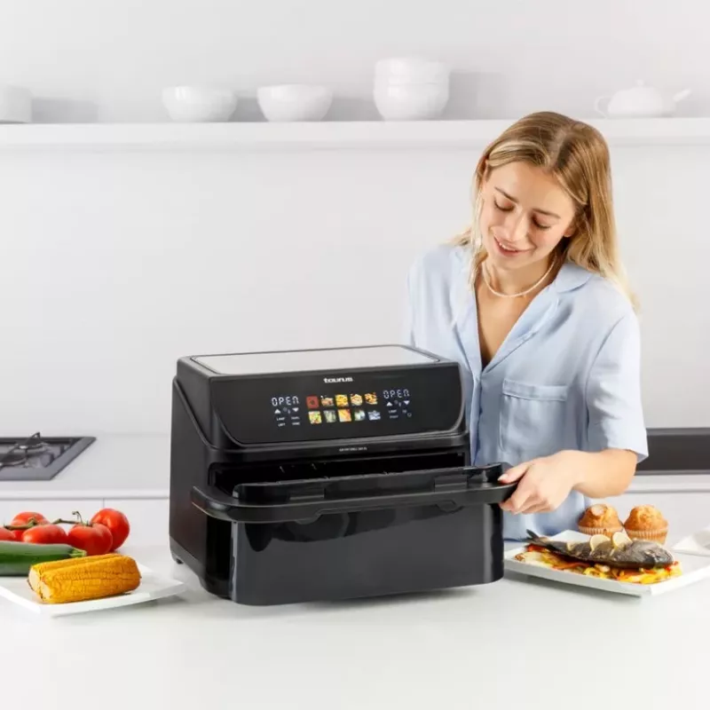 Beztłuszczowa frytkownica z długim koszem i grillem Taurus 973004000