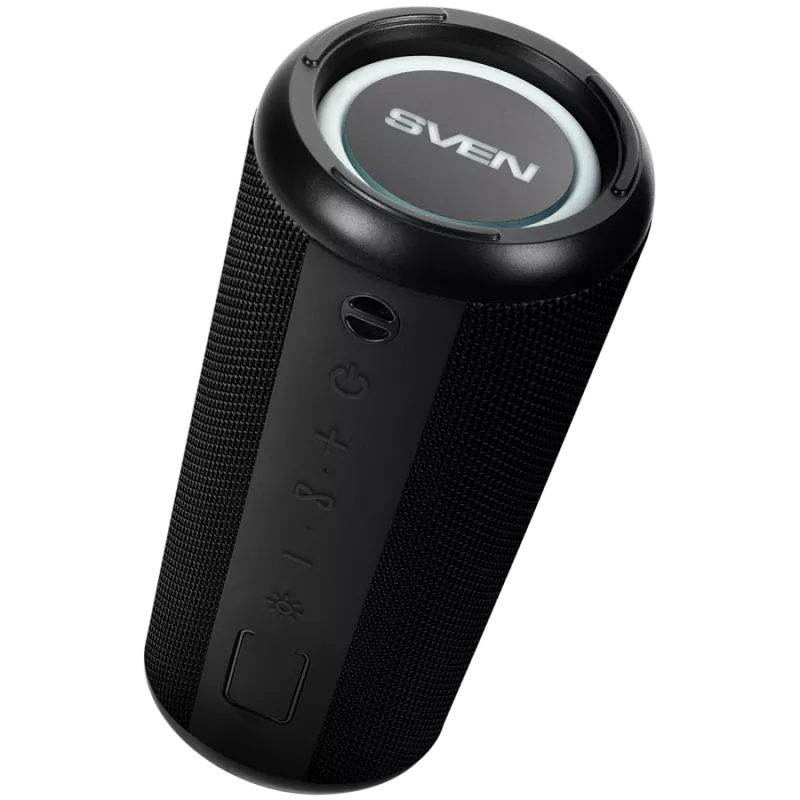 Głośnik SVEN PS-315, czarny, moc wyjściowa 2x10W (RMS), Wodoodporny (IPx6), TWS, Bluetooth, USB, microSD, bateria litowa