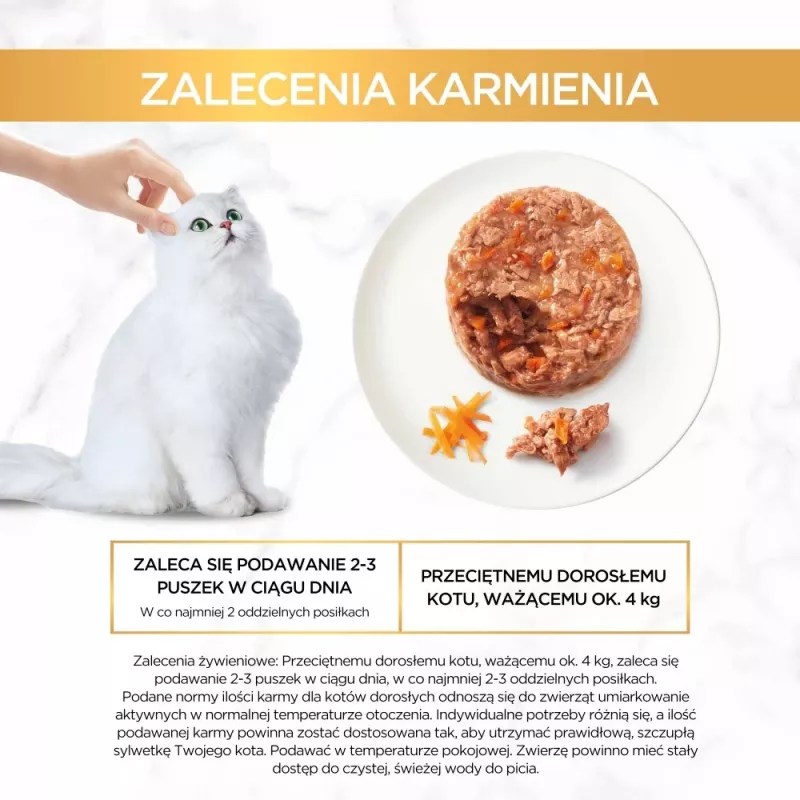 Mokra karma dla kota w saszetkach Purina Gourmet Gold Savoury Cake Mix 48×85 g, dla dorosłych kotów, 74% wilgotności, 17% białka