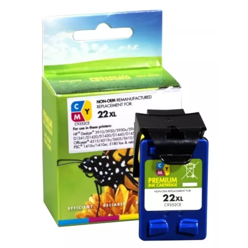Kaseta Static Control Hewlett-Packard 22XL Kolor