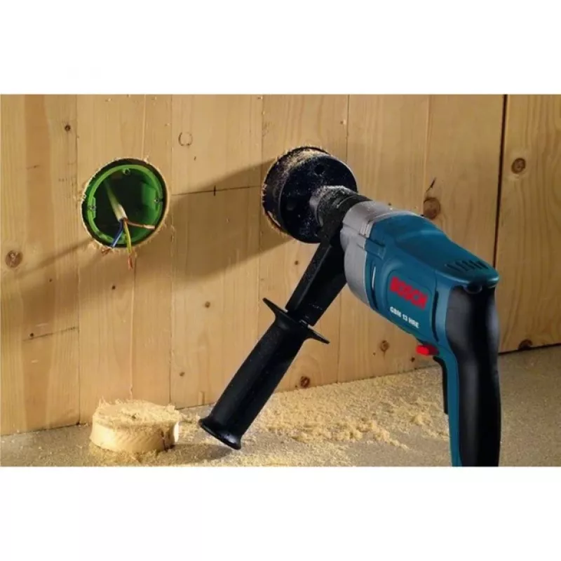 Wiertarka sieciowa Bosch 0 601 049 603 — 550 obr./min, 550 W pobór mocy, 285 W moc wyjściowa, 40 mm w drewnie, 13 mm w stali, 2,1 kg