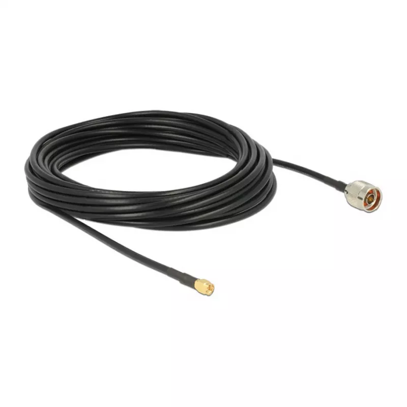 Kabel koncentryczny DeLOCK 89466 10 m wtyk N wtyk SMA czarny