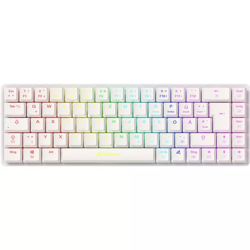 Sharkoon PureWriter W65 Klawiatura Gaming RF Bezprzewodowa QWERTZ Niemiecka Czarna