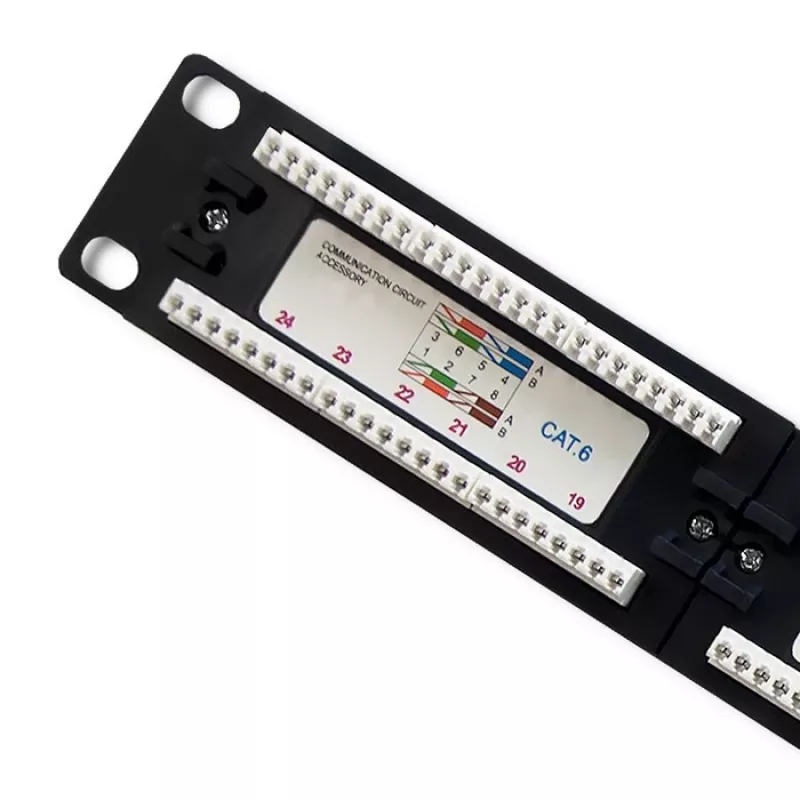 Panel krosowy RACK 24 porty, kat.6 UTP
