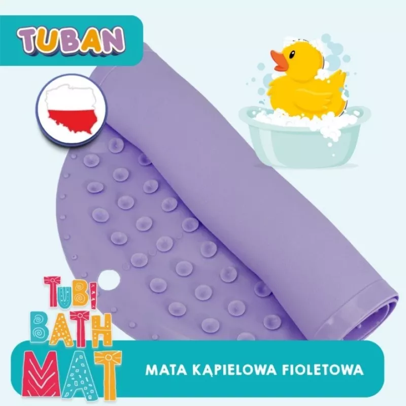 Antypoślizgowa mata łazienkowa fioletowa