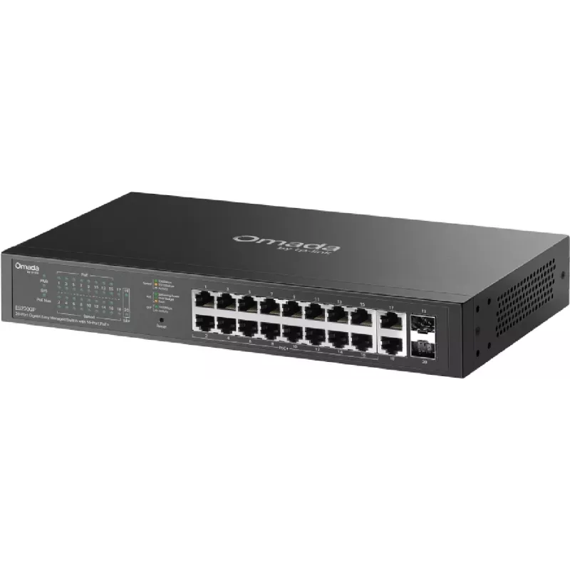Przełącznik sieciowy TP-LINK OMADA ES220GP zarządzalny 18x Gigabit (10/100/1000) z obsługą PoE+