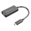 Lenovo 4X90M42956 adapter kabla wideo VGA (D-Sub) USB Type-C Czarny