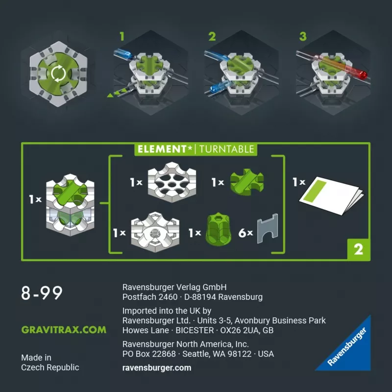Ravensburger GraviTrax PRO Element Turntable tor kulkowy zabawka (22433)