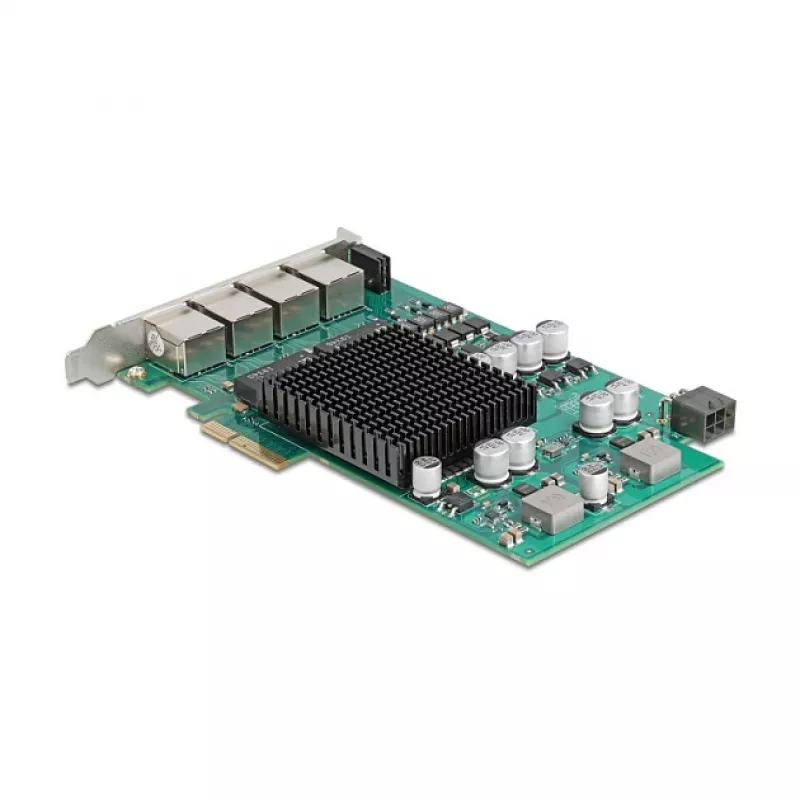 Karta sieciowa DELOCK PCI Express x4 Gigabit LAN 4xRJ45 PoE+