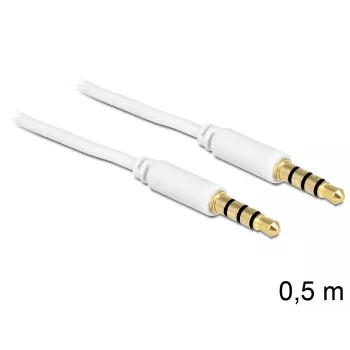 Kabel audio 3,5 mm DeLOCK 83439 0,5 m biały