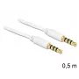 Kabel audio 3,5 mm DeLOCK 83439 0,5 m biały