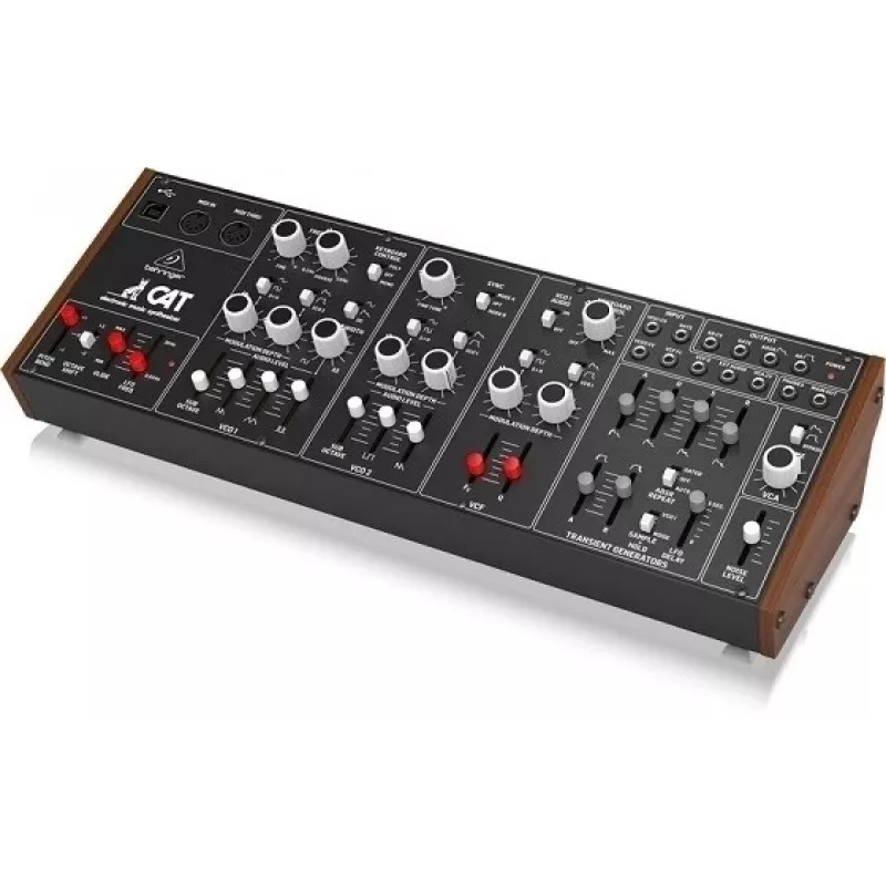 Syntezator analogowy Behringer CAT, 37 klawiszy, monofoniczny — 37-klawiszowy monofoniczny syntezator analogowy