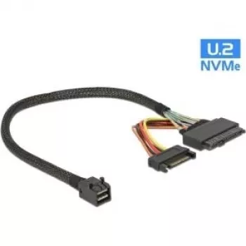 Kabel SAS DeLOCK 84823 0,3 m czarny