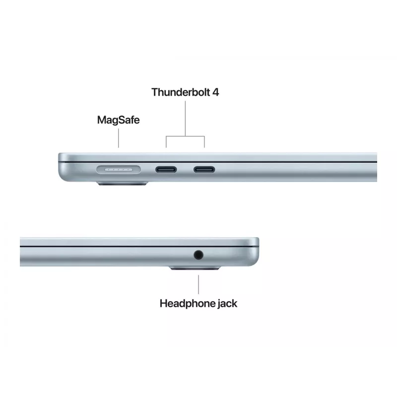 MacBook Air 13, Sky Blue, M4 (10-CPU/10-GPU), 16GB, 512GB, niemiecki, zasilacz 35W Dual USB-C Port, MC6U4D/A